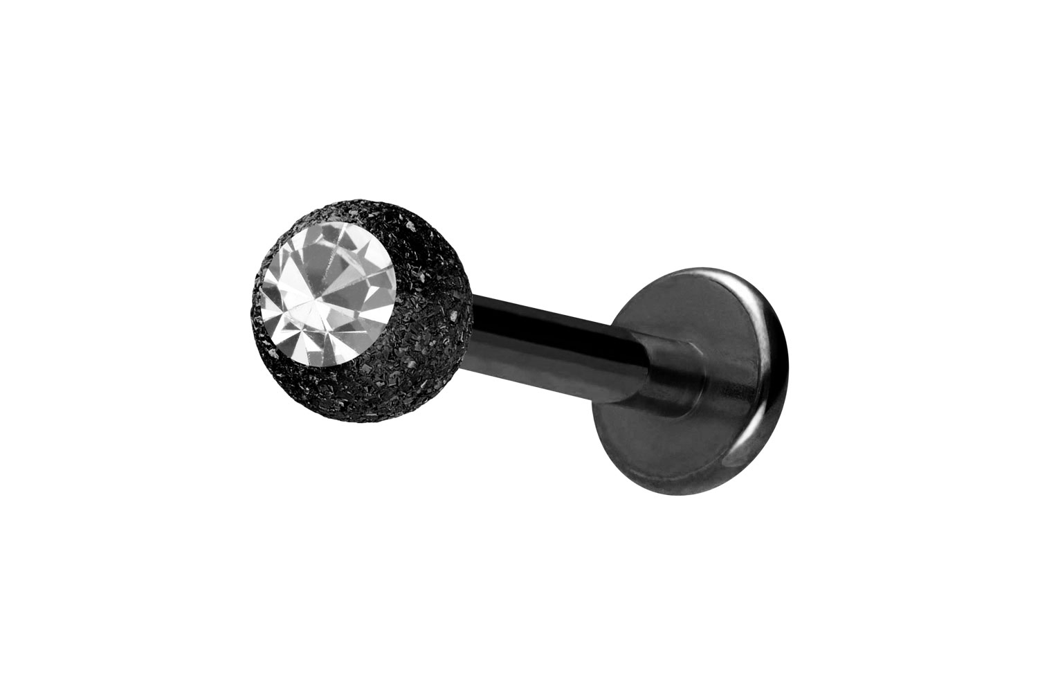 Chirurgenstahl Labret Piercing DIAMANTOPTIK + KRISTALL